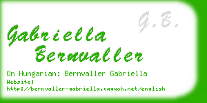 gabriella bernvaller business card